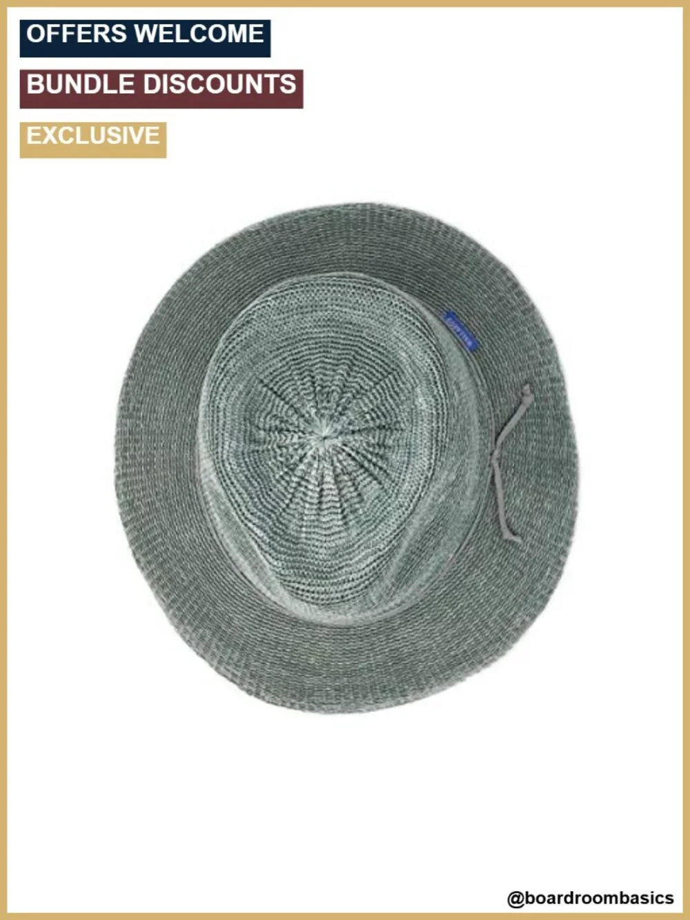UPF 50+ Poly-Straw Fedora Sun Hat, Packable Wide Brim, Adjustable Drawstring,